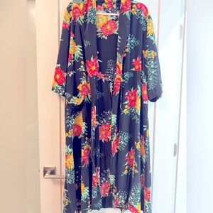 Floral Kimono Robe Duster